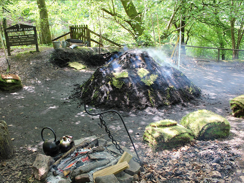 Traditional Charcoal Burn at the Dean Heritage Centre