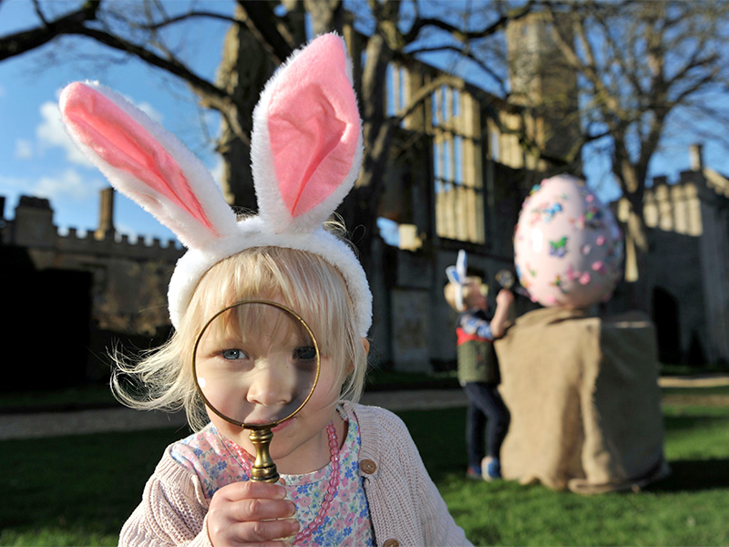Easter bunny at Sudeley Castle