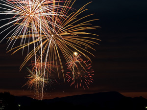 Churchdown firework display in Gloucestershire