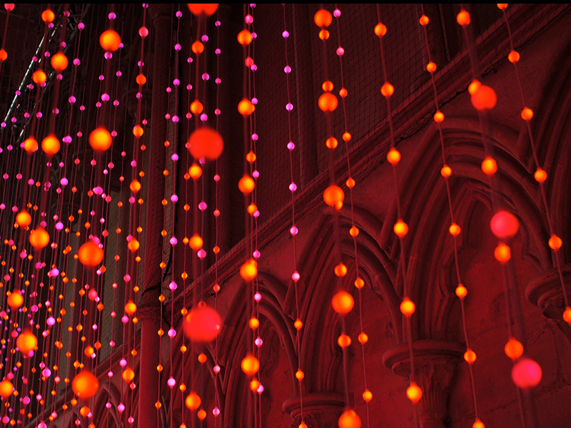 Light Installation at Gloucester Cathedral