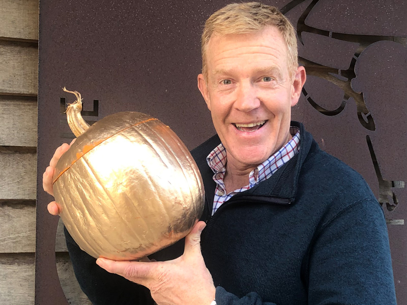 Cotswold Farm Park golden pumpkin