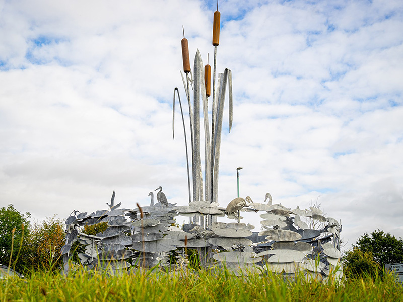 WWT Slimbridge roundaboutSculpture